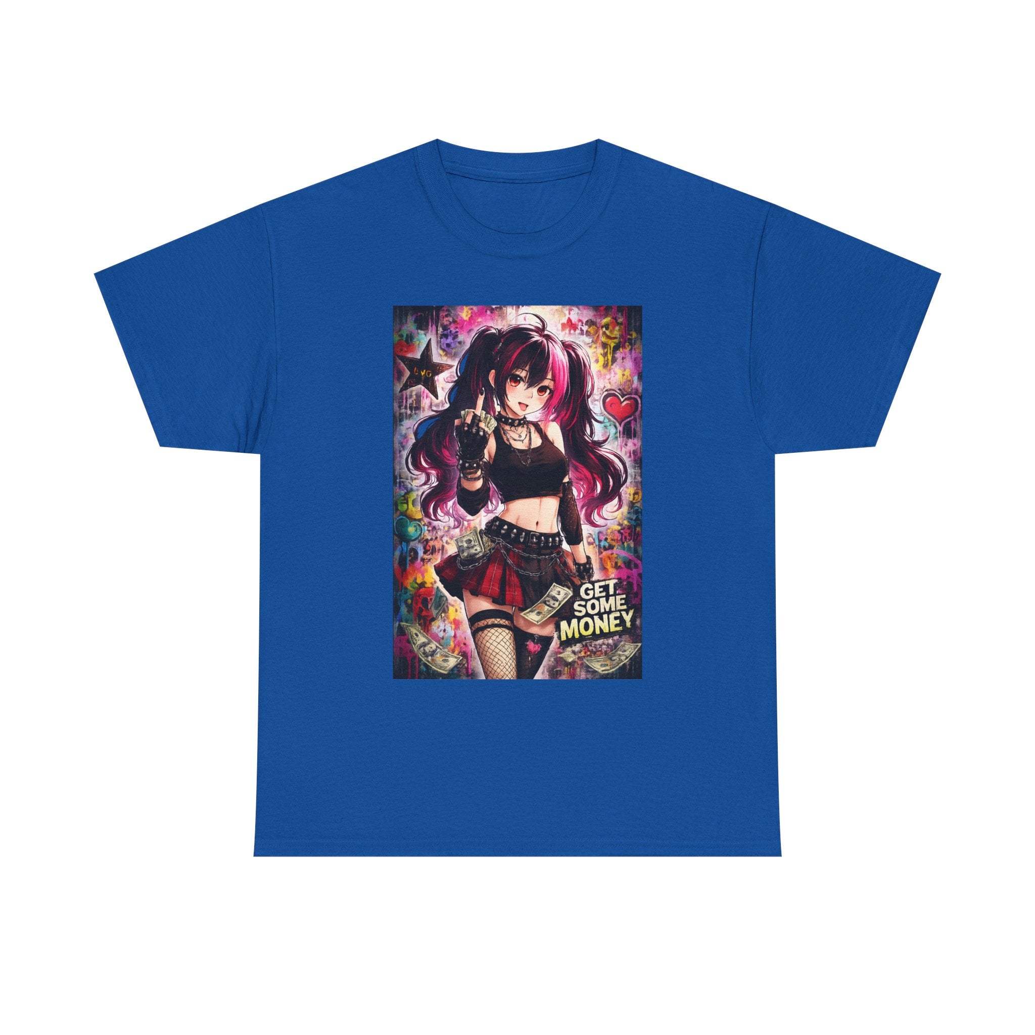 Anime Girl “Get Some Money” Graphic Tee