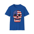 American Flag Skull T-Shirt — Distressed USA Patriotic Tee