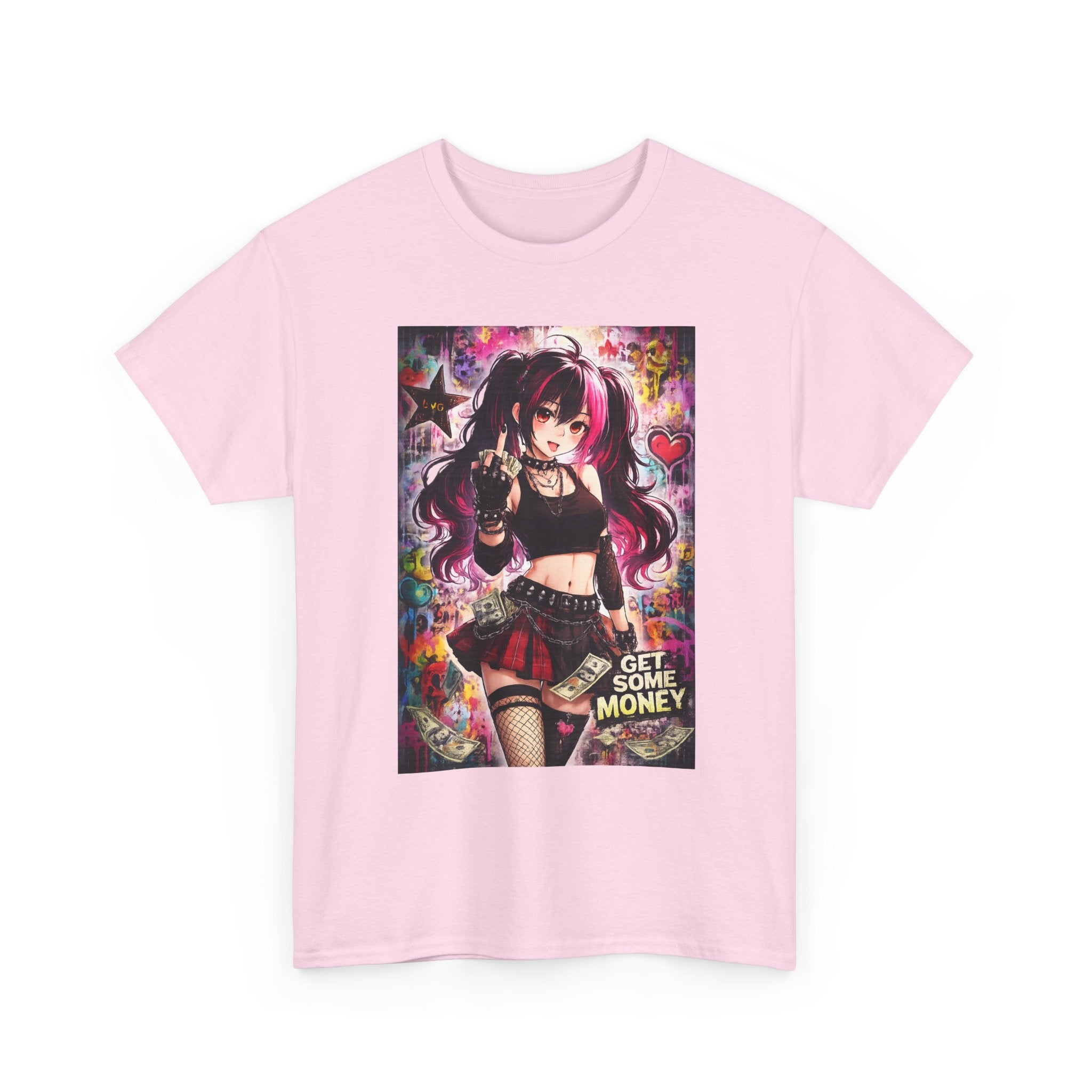 Anime Girl “Get Some Money” Graphic Tee