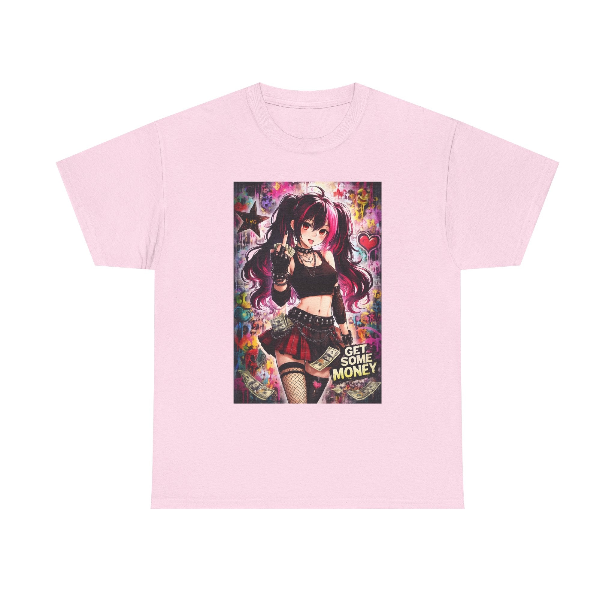 Anime Girl “Get Some Money” Graphic Tee