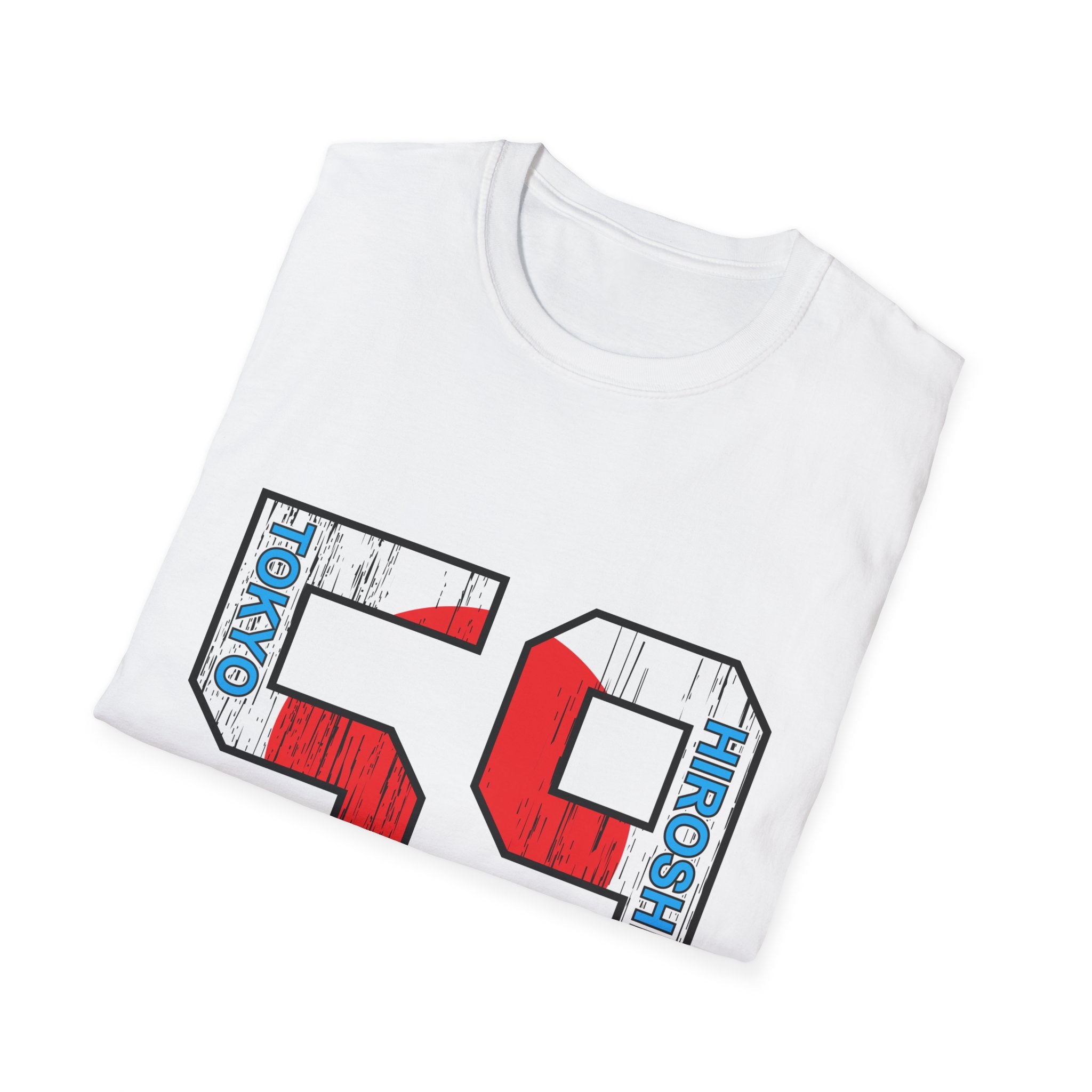 59 Vintage Racing Jersey Tee — Retro Red & Blue Number Graphic T-Shirt