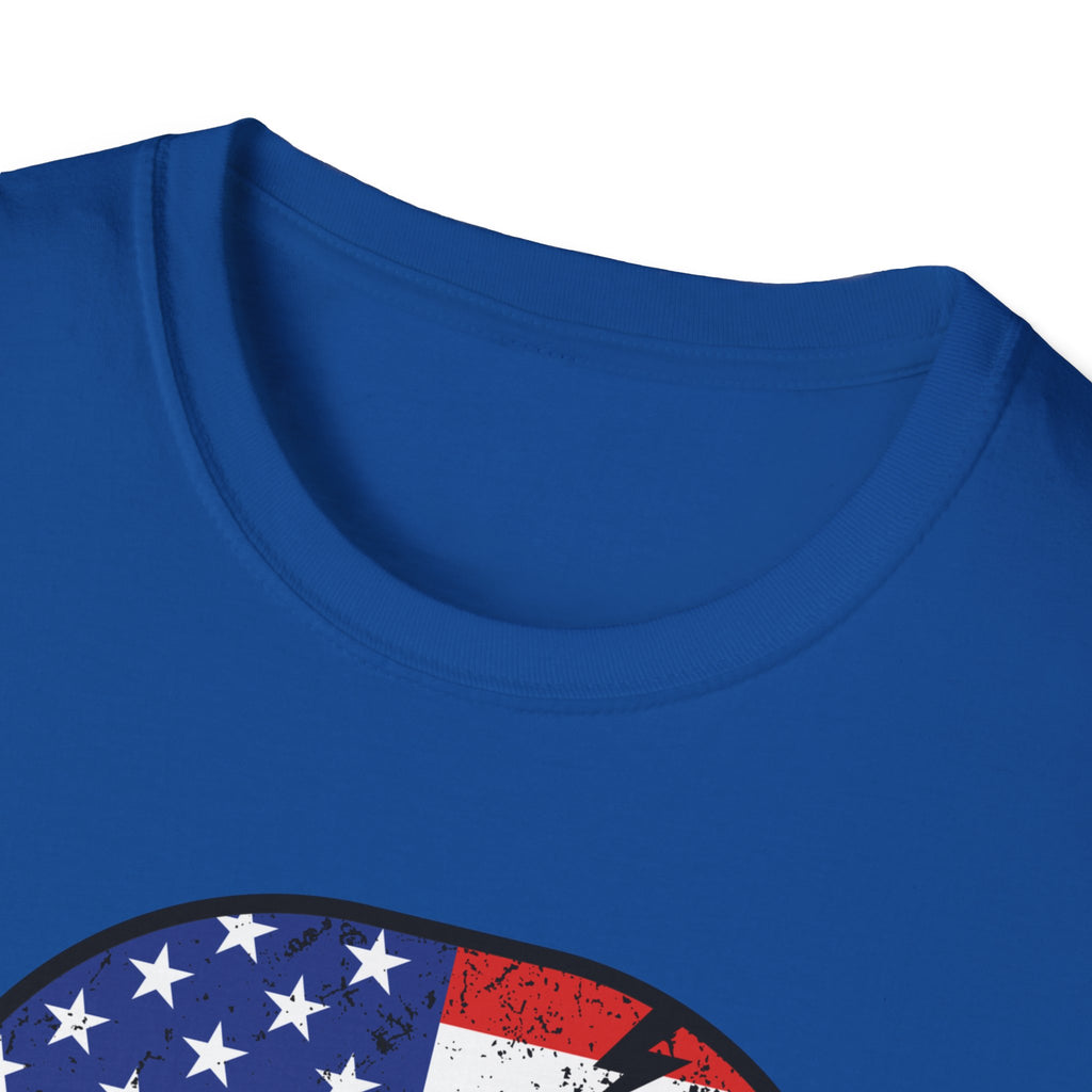 American Flag Skull T-Shirt — Distressed USA Patriotic Tee