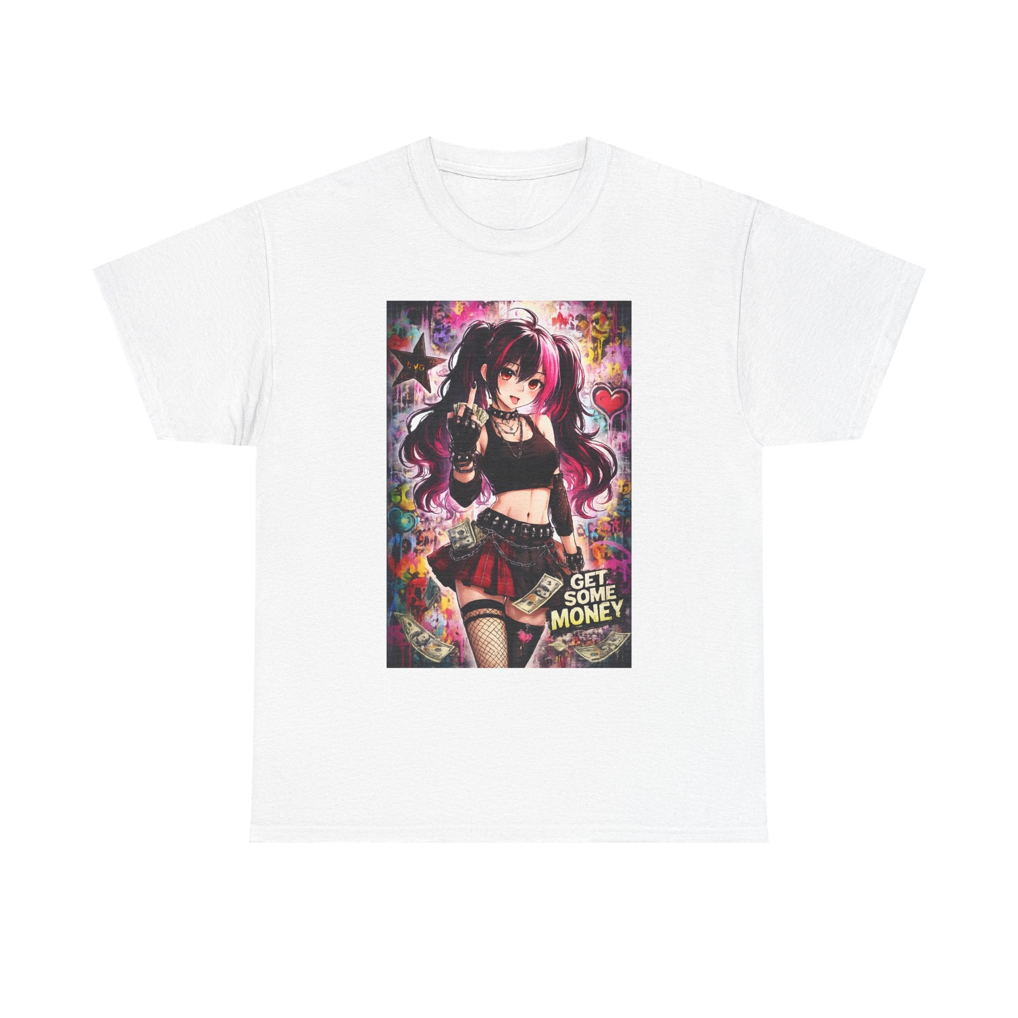 Anime Girl “Get Some Money” Graphic Tee