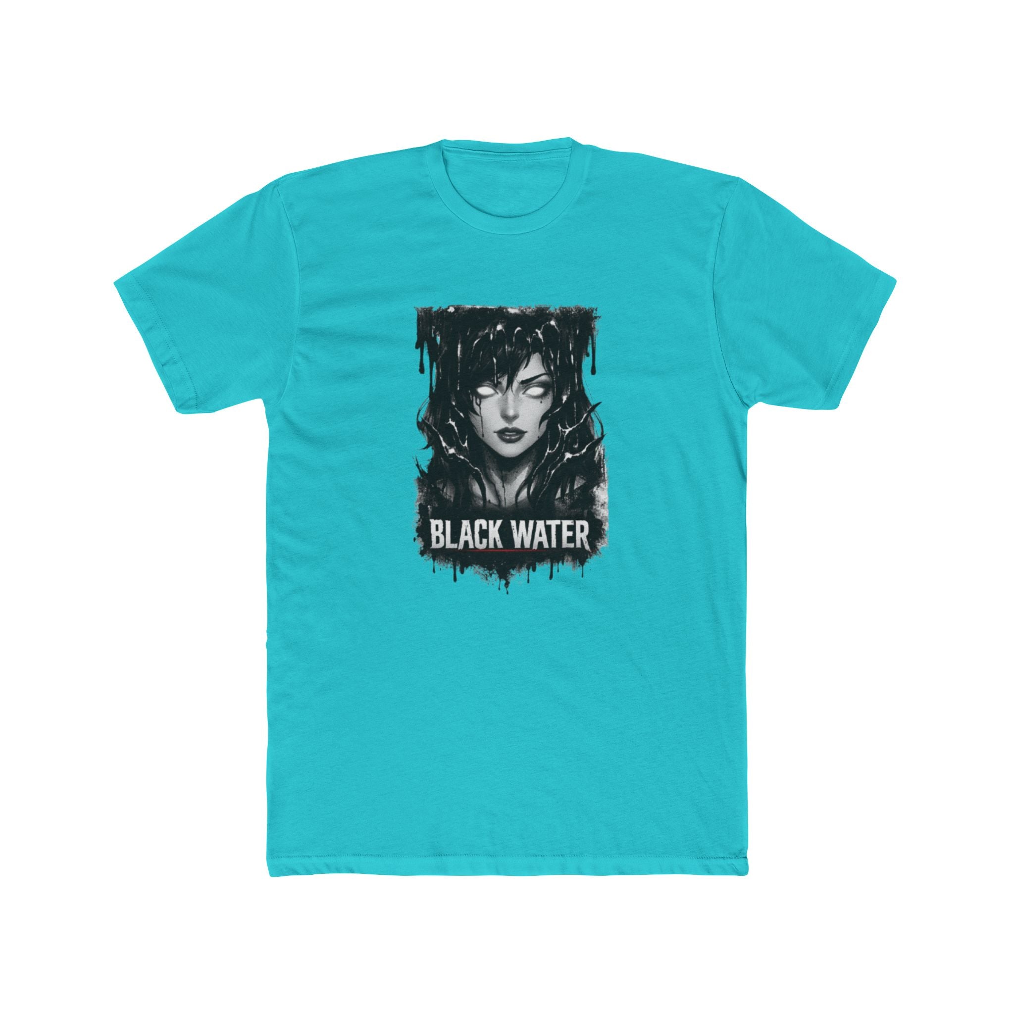 Black Water Graphic Tee — Gothic Portrait T‑Shirt