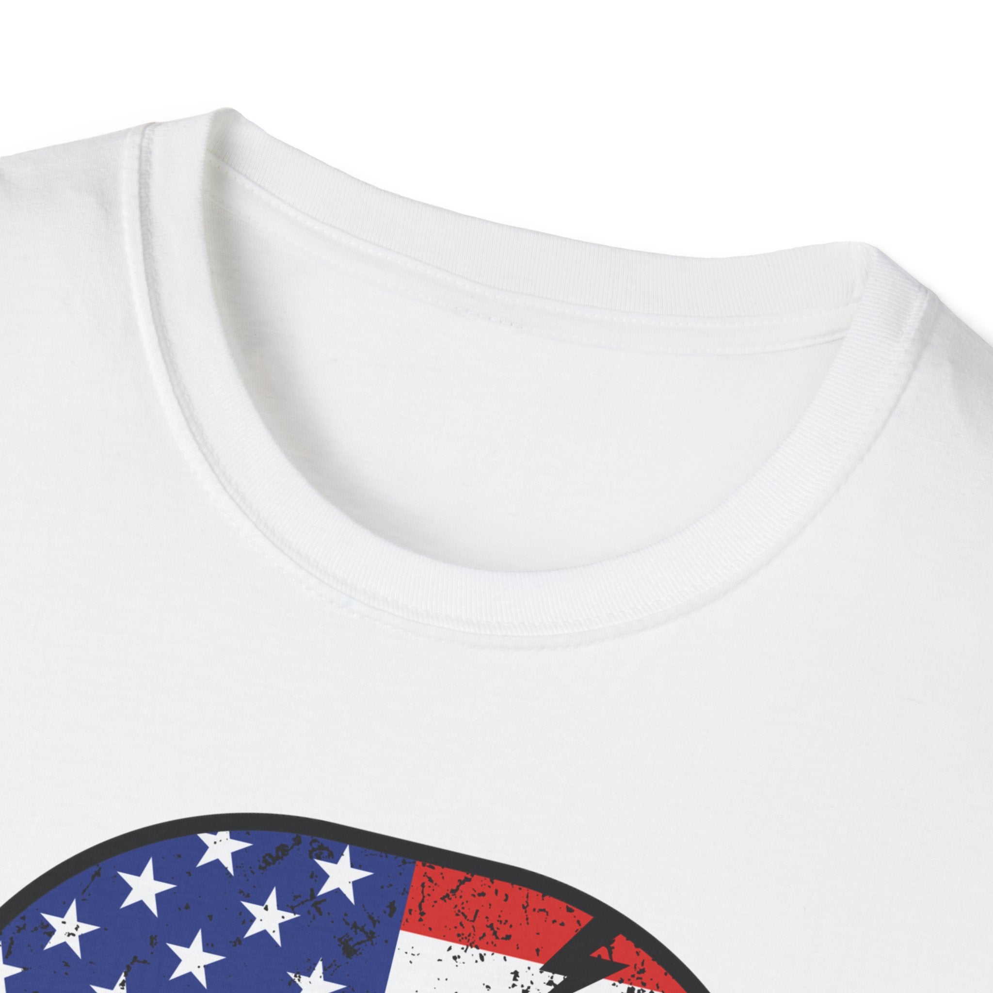 American Flag Skull T-Shirt — Distressed USA Patriotic Tee
