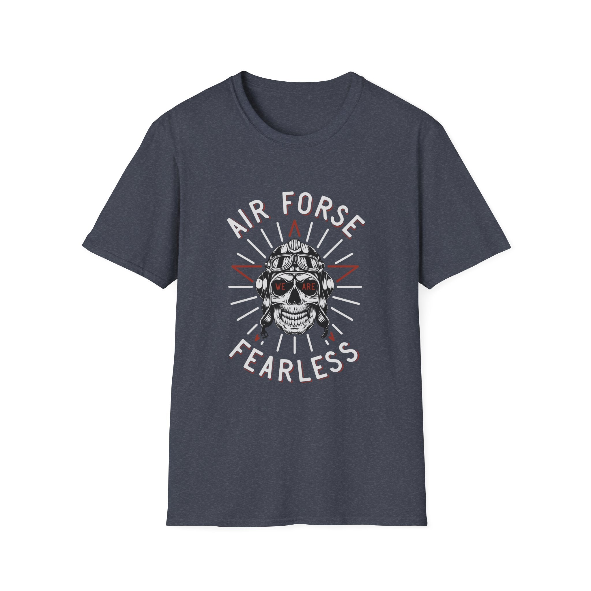 Air Force Fearless Skull T-Shirt — Military Pilot Skull Tee