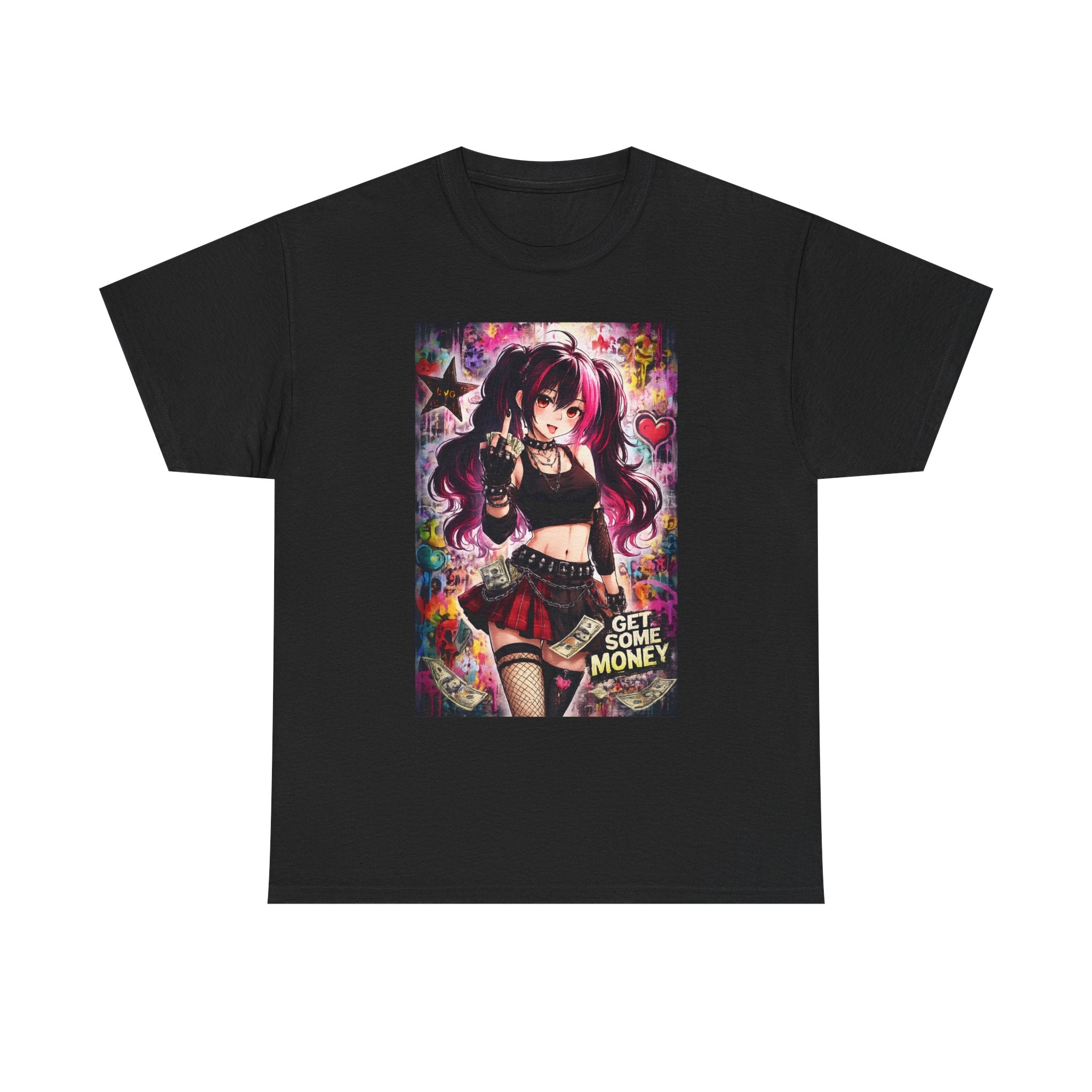 Anime Girl “Get Some Money” Graphic Tee