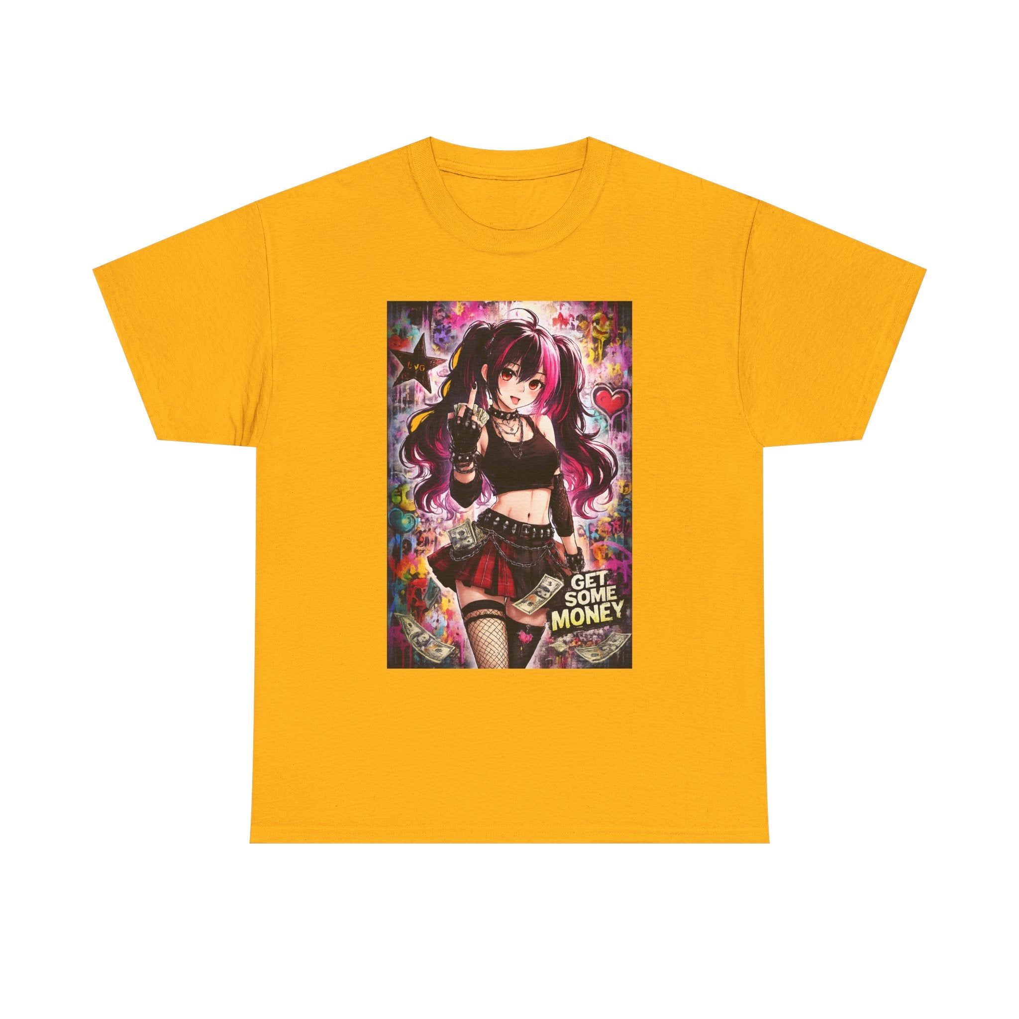 Anime Girl “Get Some Money” Graphic Tee