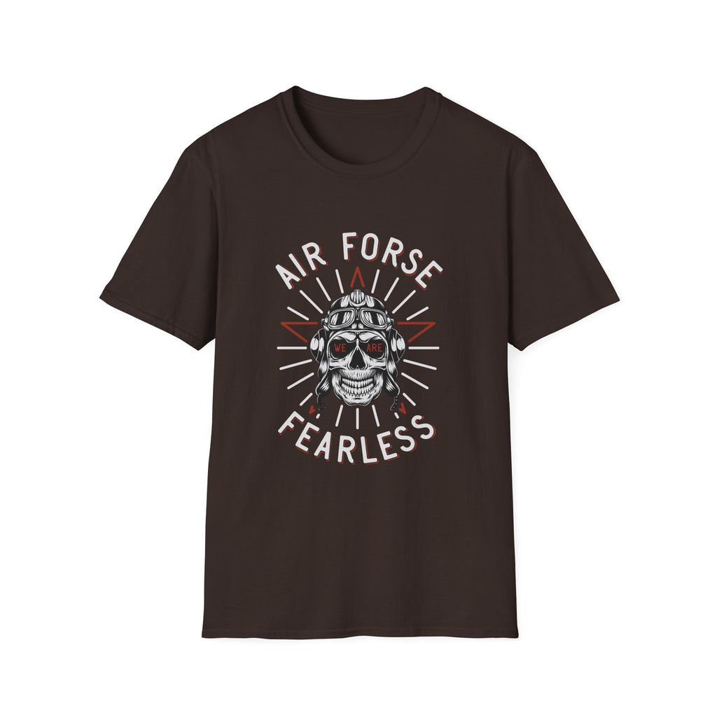 Air Force Fearless Skull T-Shirt — Military Pilot Skull Tee