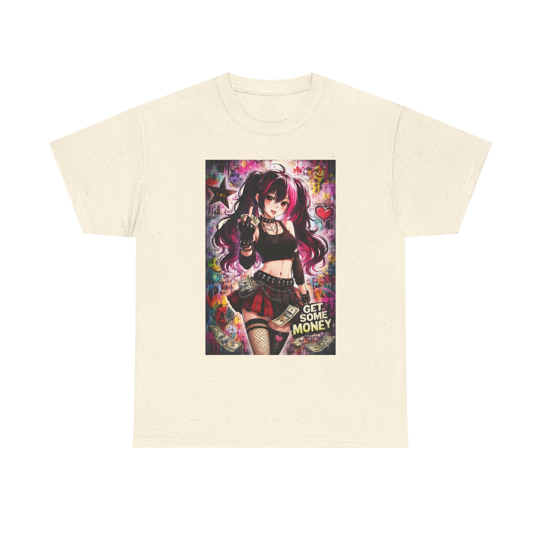 Anime Girl “Get Some Money” Graphic Tee