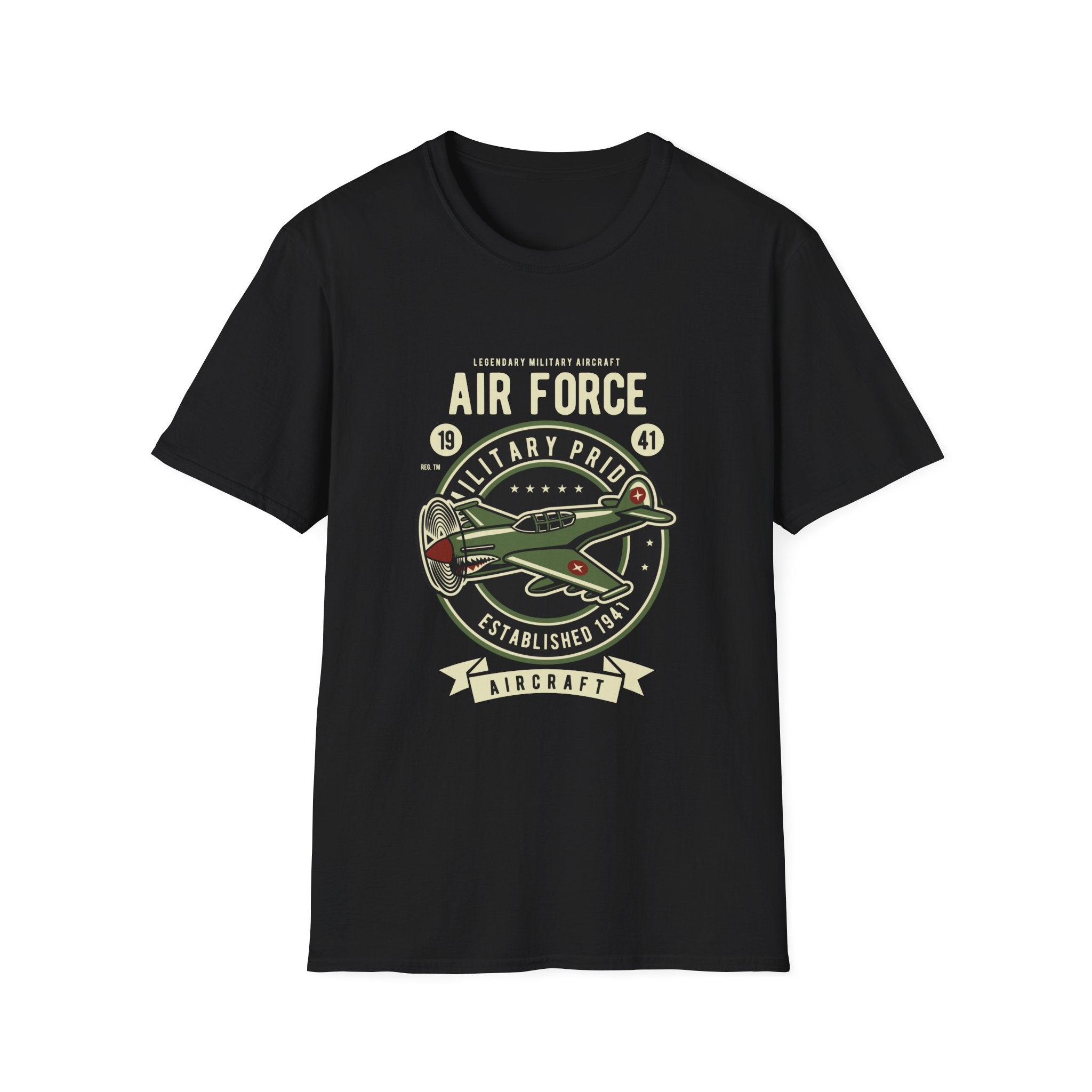 Air Force Military Pride T-Shirt — Vintage Aircraft Emblem