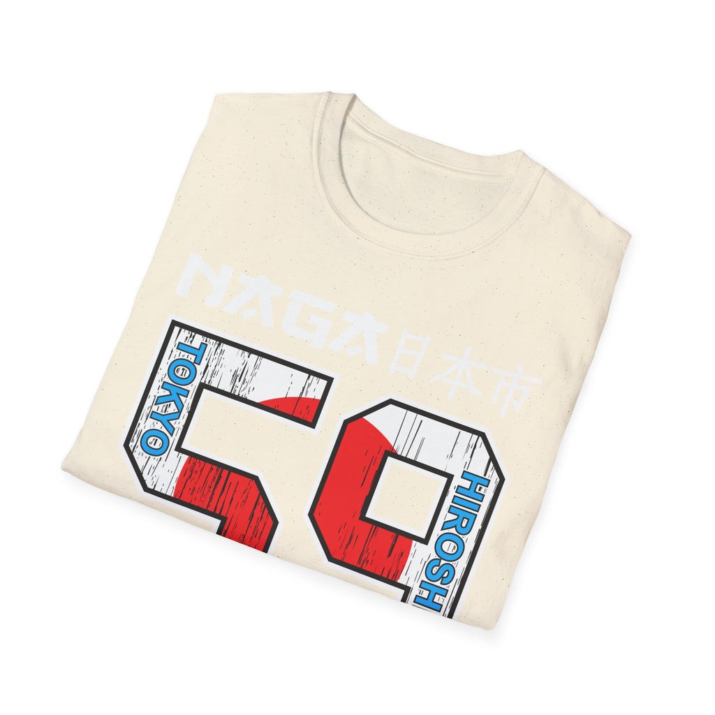 59 Vintage Racing Jersey Tee — Retro Red & Blue Number Graphic T-Shirt
