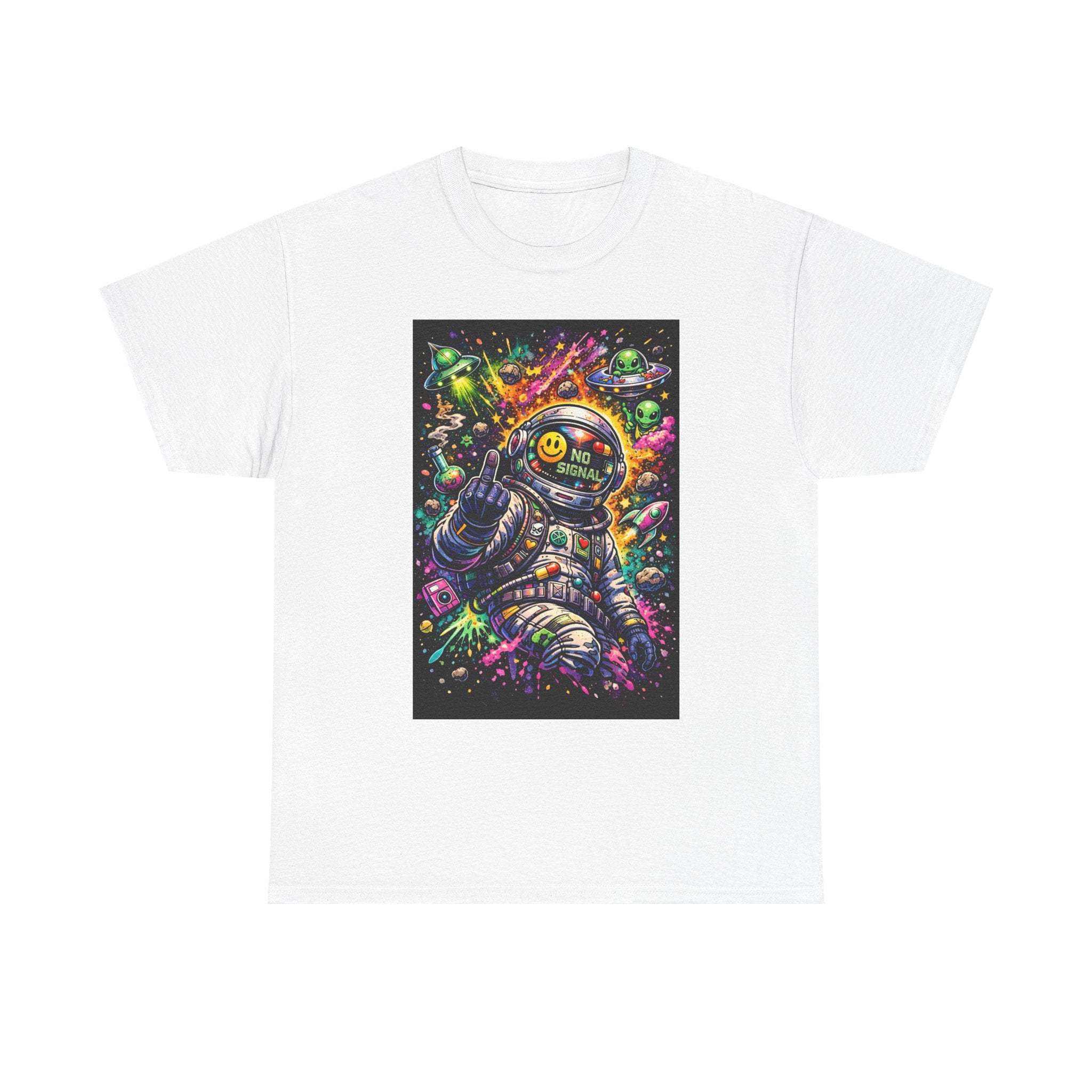 Astronaut Vibes T-Shirt — Colorful Cosmic Space Crew Graphic Tee