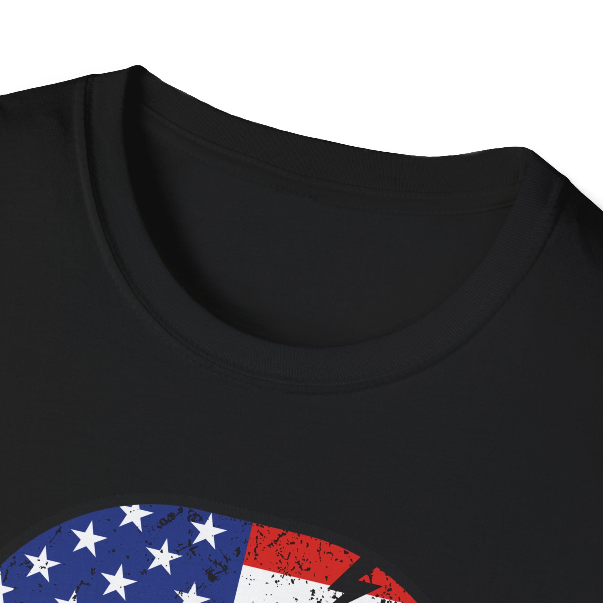 American Flag Skull T-Shirt — Distressed USA Patriotic Tee