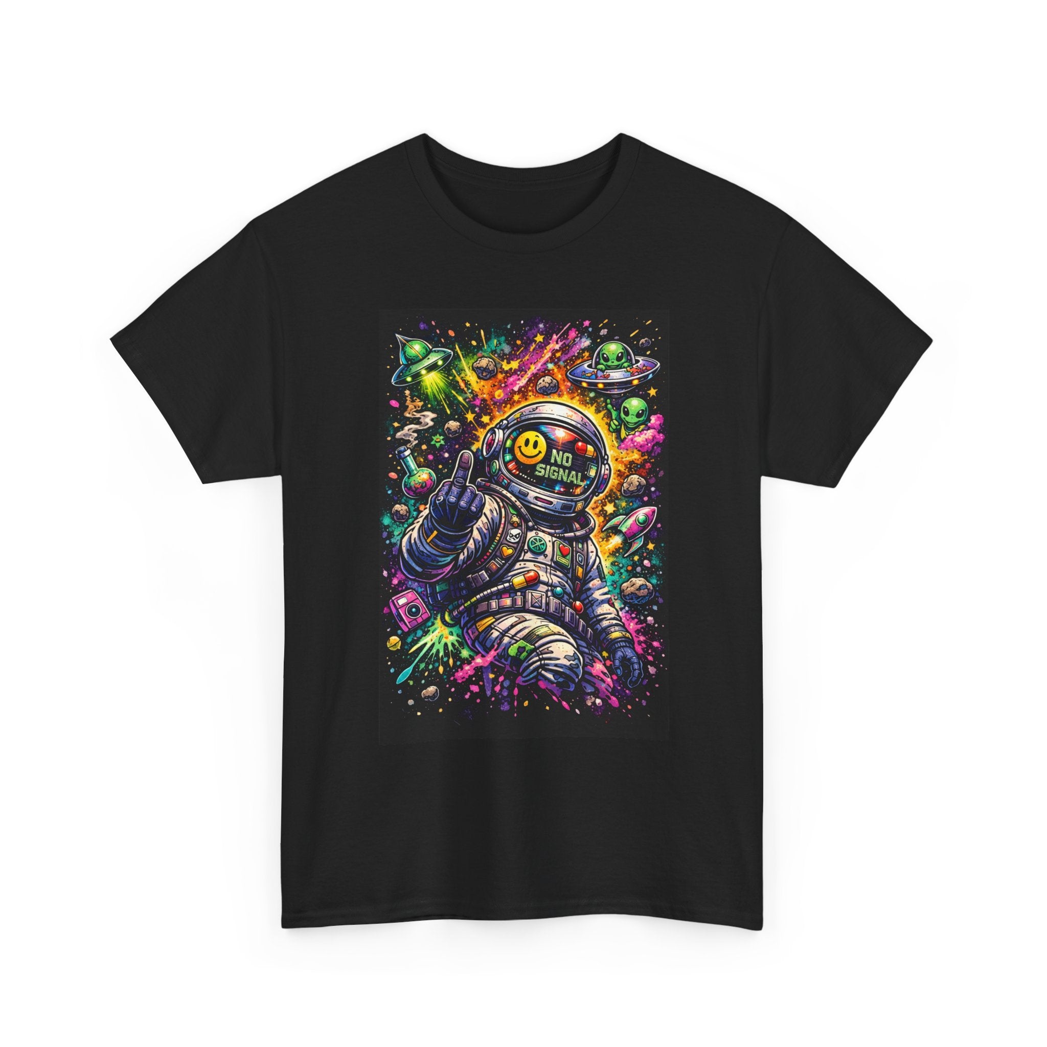 Astronaut Vibes T-Shirt — Colorful Cosmic Space Crew Graphic Tee