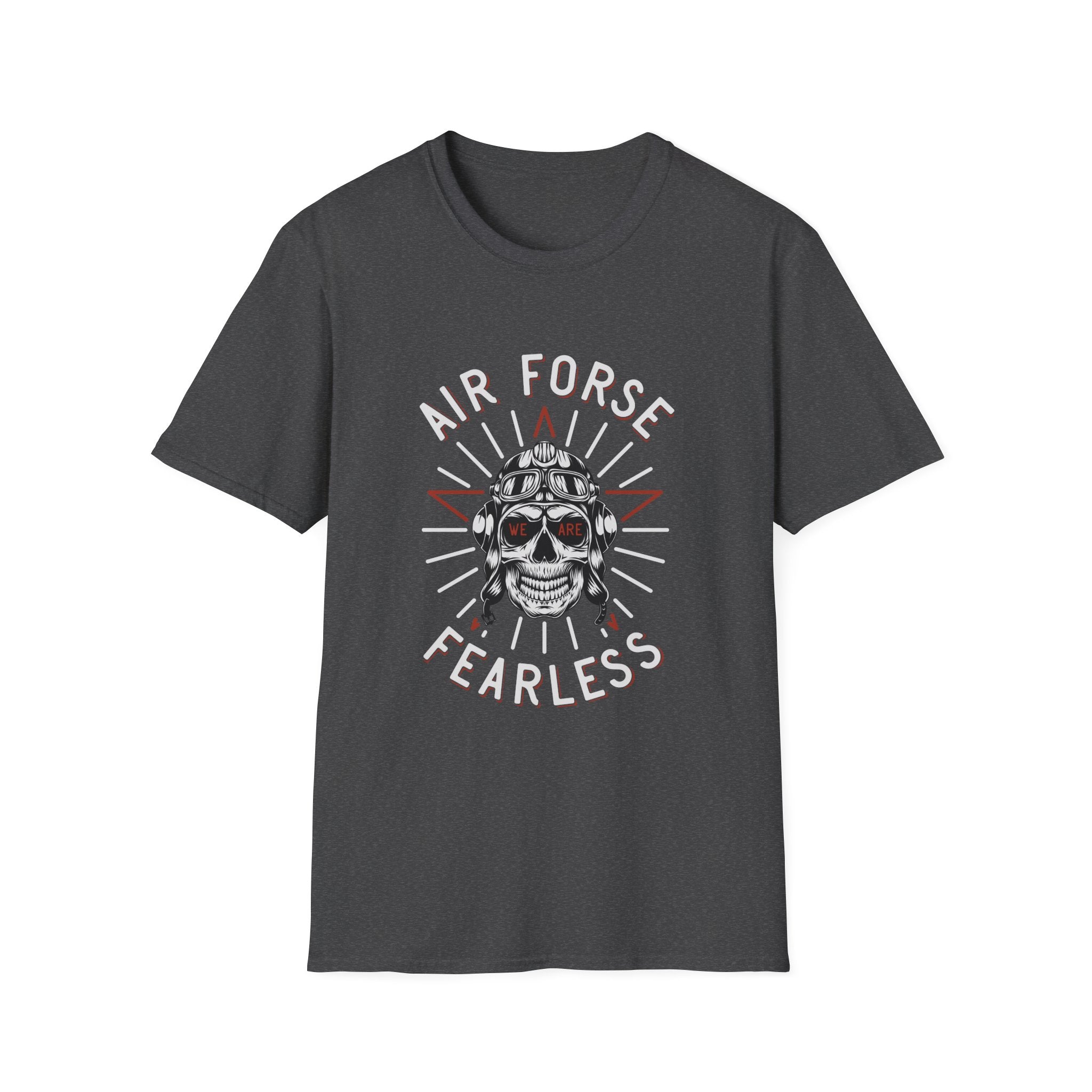 Air Force Fearless Skull T-Shirt — Military Pilot Skull Tee